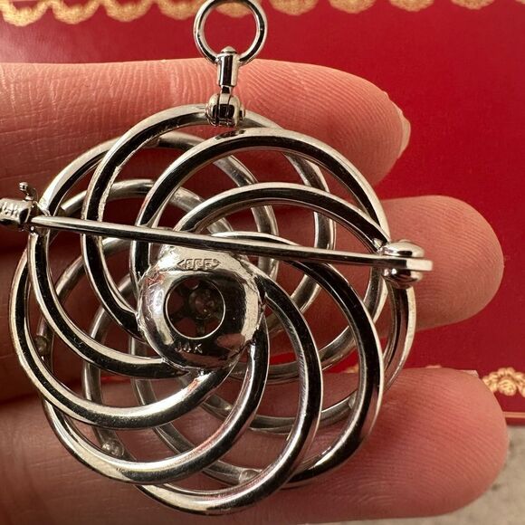 Vintage 50s 14k F And F Felger Brooch And Earring Set - Picture 7 of 13